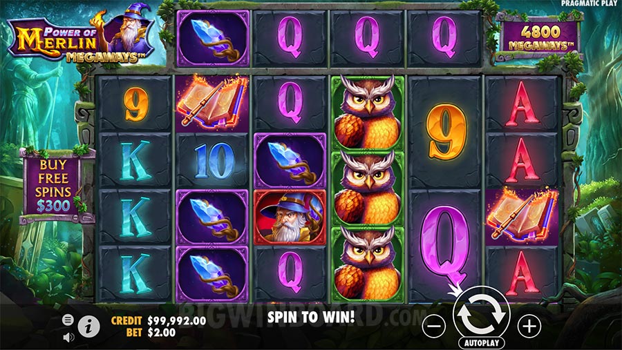 Power of Merlin Megaways Gameplay