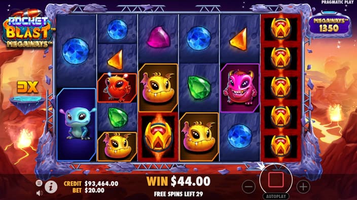 Rocket Blast Megaways Gameplay