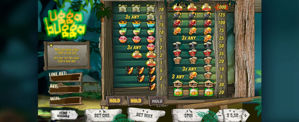 Ugga Bugga Slot Machine Gameplay