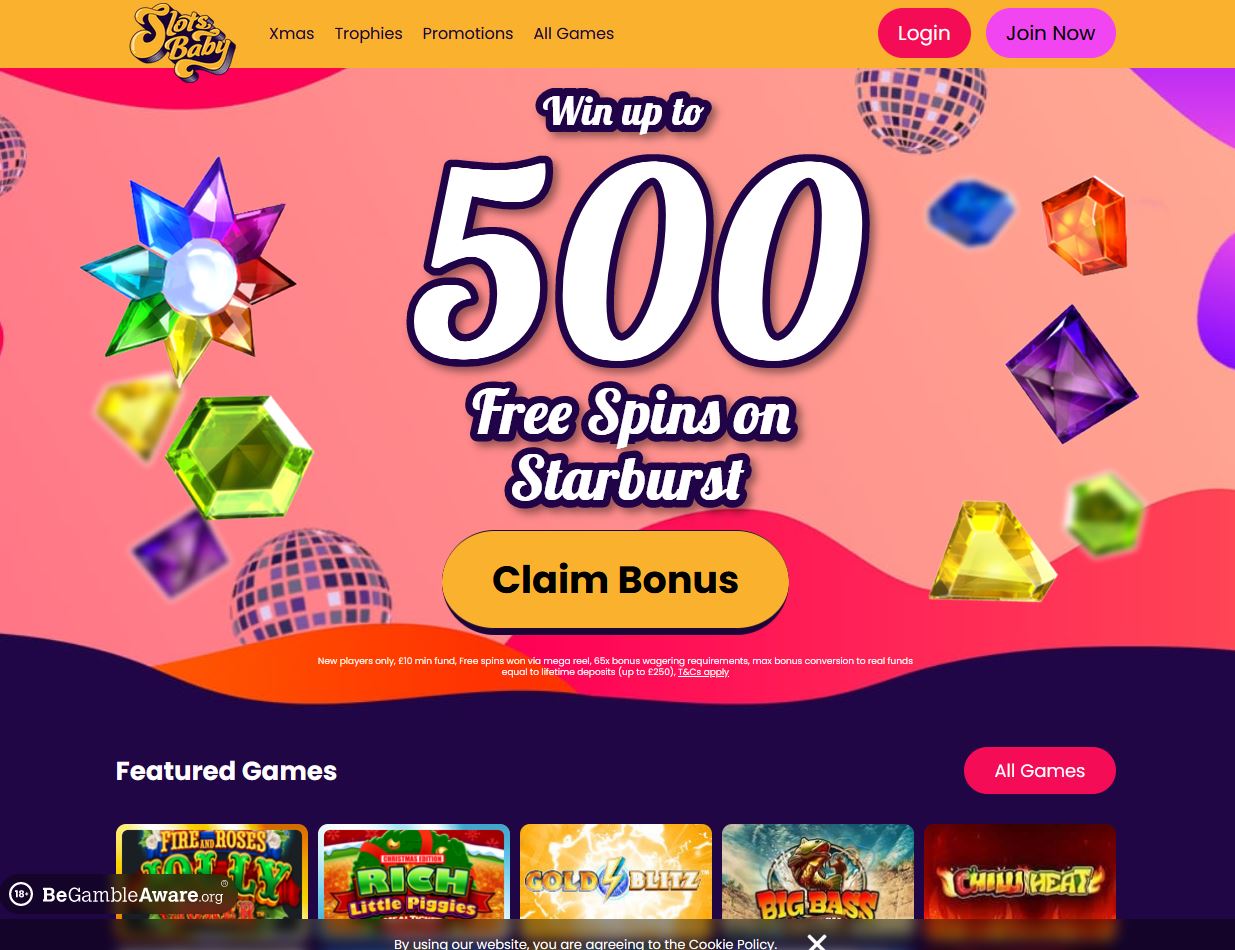 Slots Baby Website Screenshot