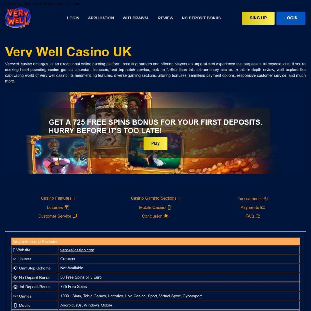 Very Well Casino Review