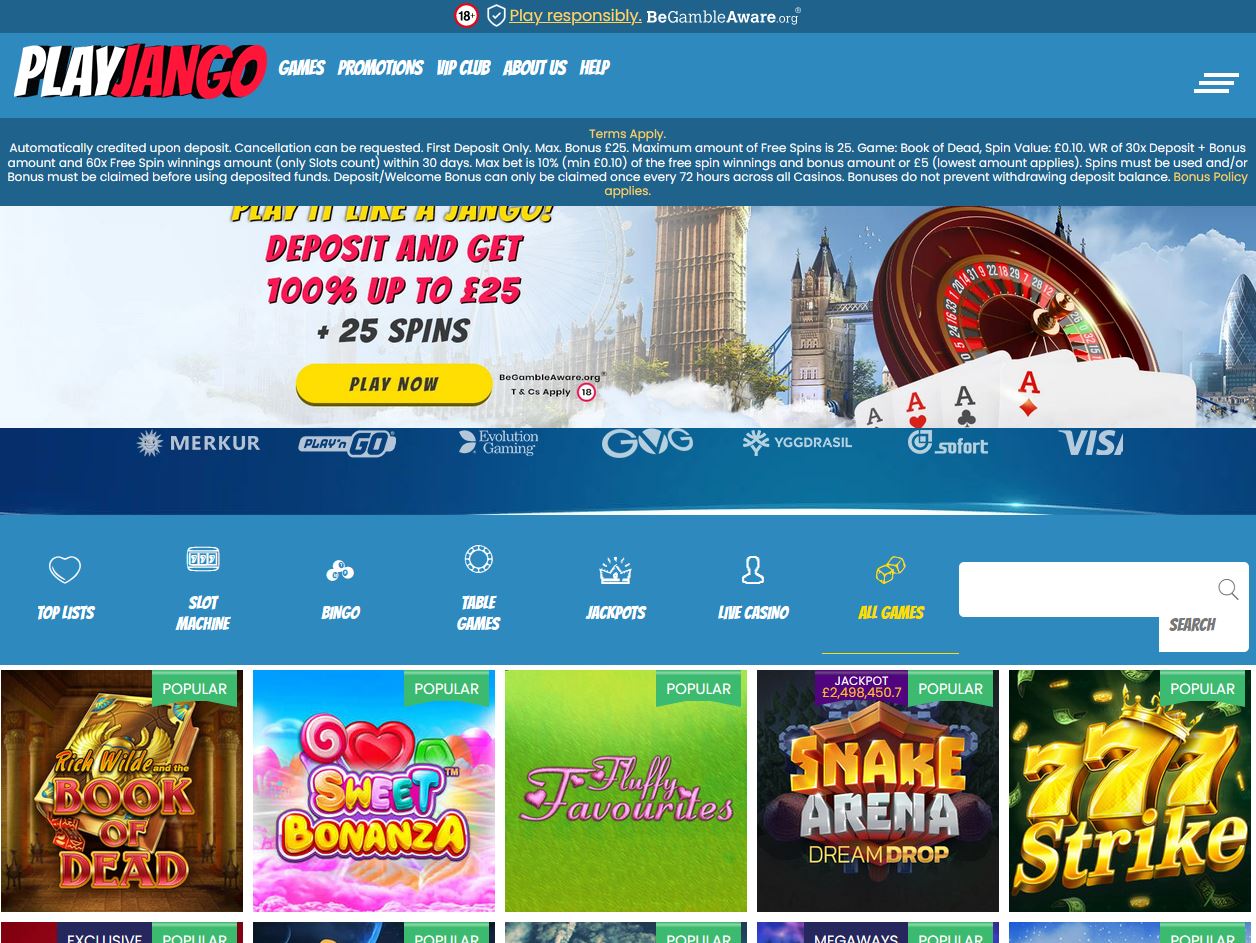 Play Jango Website Screenshot