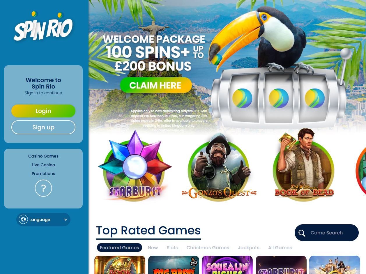 Spin Rio Website Screenshot